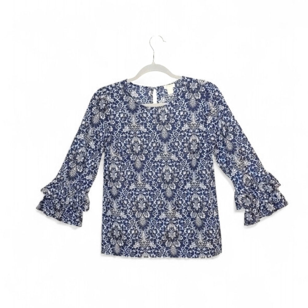 J. Crew tunic top. Navy Blue, 00